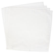 Serviettes en tissu, blanc, 45 x 45 cm, 4 pièces