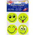 Kleiber Reflex-Sticker "Emoji", 5 cm Ø, 4 Stück