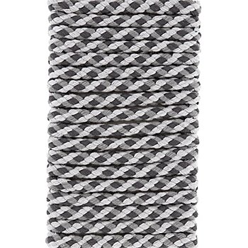 buttinette Cordon pour vêtements, gris/multicolore, 8 mm Ø, longueur : 5 m