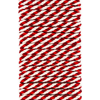buttinette Cordon pour vêtements, rouge/multicolore, 8 mm Ø, longueur : 5 m