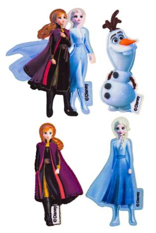Disney Applikationen "Frozen 2", Größe: 3–8 cm, Inhalt: 4 Stück