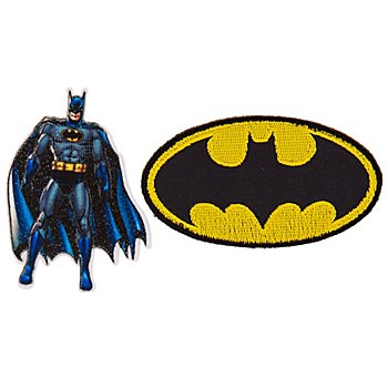 Applikationen 'Batman', Größe: 5–8 cm, 2 Stück