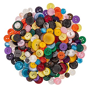 buttinette Set éco de boutons standard 'multicolore', 1 - 2,3 cm Ø, 150 g