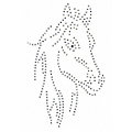 buttinette Strass-Applikation "Pferd", Grösse: 9 x 14,5 cm