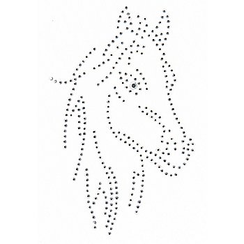 buttinette Strass-Applikation 'Pferd', Grösse: 9 x 14,5 cm