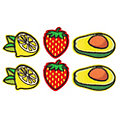 buttinette Écussons "fruits", dim. : 2,5&ndash;3 cm, 6 pièces