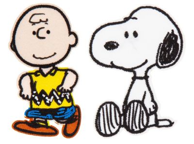 Peanuts Applikationen Snoopy und Charlie, Größe: 4,0–7,5 cm, 2 Stück  online kaufen