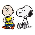 Peanuts Applikationen "Snoopy und Charlie", Größe: 4,0&ndash;7,5 cm, 2 Stück