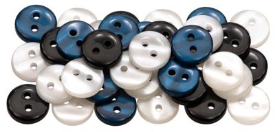 buttinette Hemd- und Blusenknöpfe, Größe: 11 mm Ø, Inhalt: 100 Stück