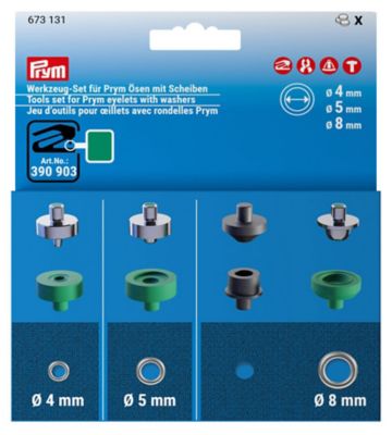 Prym Werkzeugset für Ösen mit Scheiben in Ø 4, 5 und 8 mm