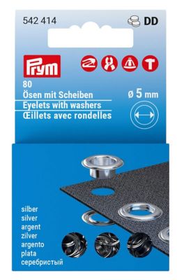 Prym niet-inklapbare nestelringen met ringen, maat: 5 mm Ø, inhoud: 80 stuks
