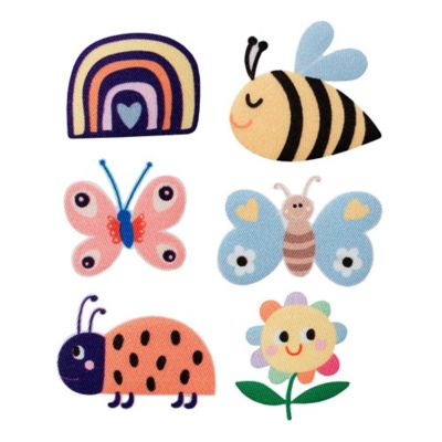 buttinette Applikationen 'Frühlingsmotive', Grösse: 2–2,5 cm, Inhalt: 6 Stück