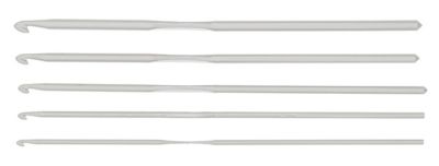buttinette haaknaaldenset, 5 stuks, maten: 2,5–4,5 mm