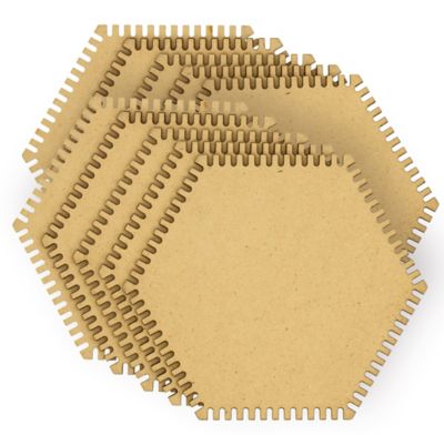 Cadres de tissage en MDF, largeur de tissage : 5,5 cm, lot de 10