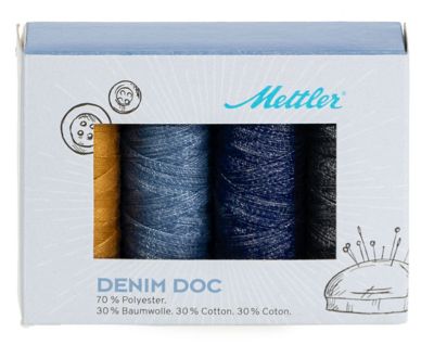 Mettler Fil à coudre pour jeans 'Denim Doc' 4 bobines de 100 m