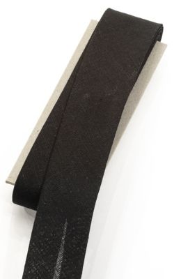 buttinette Baumwoll-Schrägband, schwarz, Breite: 3 cm, Länge: 5 m
