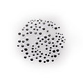 Yeux mobiles ovales et ronds, à coller, noir et blanc, 5 - 16 mm, 100 pièces