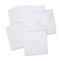 Cartes doubles et enveloppes, blanc, carrées, 10 pièces