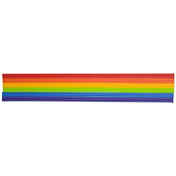 Verzierwachsstreifen 'Regenbogen', 20 cm, 18 Stück
