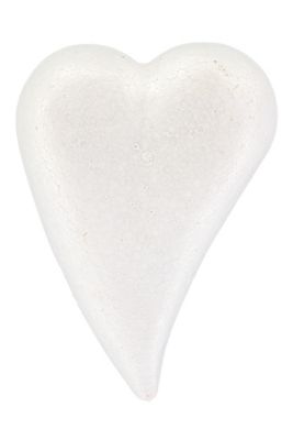 Cœurs en polystyrène, forme galbée, à dos plat, dimensions