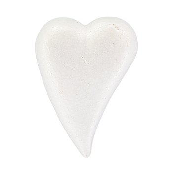 Cœurs en polystyrène, forme galbée, à dos plat, dimensions différentes