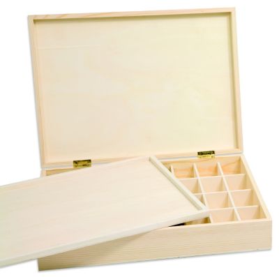 Coffret à Rangement ou thé en Bois, 6 Compartiments, Boite MDF