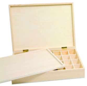 Holzkasten 20 x 6 x 6 cm Stiftebox innen 18,6 x 4,5 x 5,2 Pinselbox 