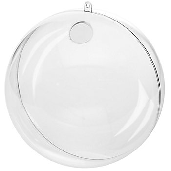 Boule en plastique, transparent, avec trou, en dimensions différentes