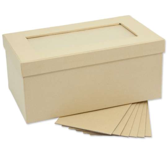 Boîte à photo rectangulaire en carton, 27,5 x 16,5 x 11,5 cm