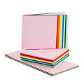 Set 50 cartes doubles carrées + enveloppes, multicolore