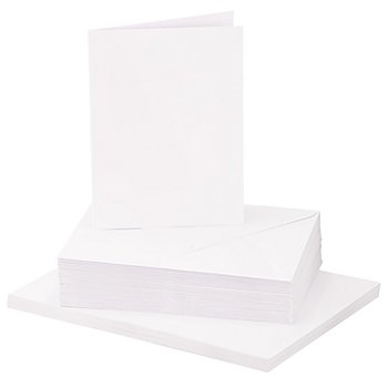 Set 50 cartes + enveloppes, blanc