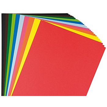 Papier à dessin coloré, multicolore, 21 x 29,7 cm, 50 feuilles