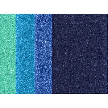 Bügelfolie, Blautöne, 10,5 x 14,8 cm, 4 Bogen