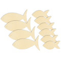 Deko-Fische aus Holz, 11 x 5 cm und 17 x 9,5 cm, 10 Stück