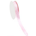 Satin-Tupfenband, rosa, 15 mm, 10 m