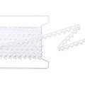 Ruban de dentelle aux fuseaux, blanc, largeur 1,3 cm, longueur 5 m