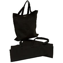 Tote bag, noir, 36 x 40 cm, 3 pièces