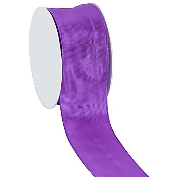 Ruban en tissu, avec bords laitonnés, violet, 40 mm, 10 m