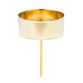 Teelichthalter, gold, 4 cm Ø, 4 Stück