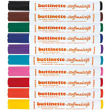 buttinette Stoffmalstifte-Set, 10er-Pack