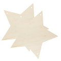 Sterne aus Holz, 20 cm, 2 Stück