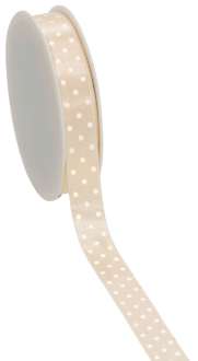 Präsent Ruban De Taffetas à Pois, Vert Citron/blanc, 40mm - 20m