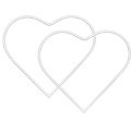 Draht-Herz, weiß, 10 cm, 2 Stück