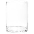 Vase en verre, cylindrique, 20 cm, 14,5 cm Ø