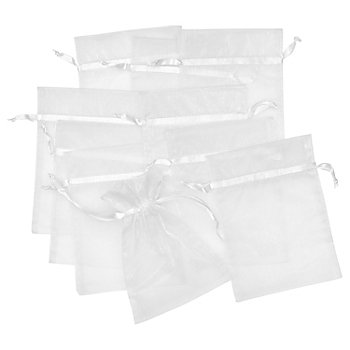 Sachets transparents, blanc, 17 x 12,5 cm, 10 pièces