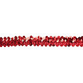Ruban élastique de paillettes, rouge, largeur : 20 mm,  longueur : 3 m