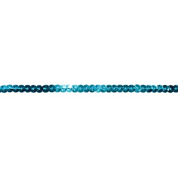 Ruban de paillettes, turquoise, largeur : 5 mm, longueur : 3 m