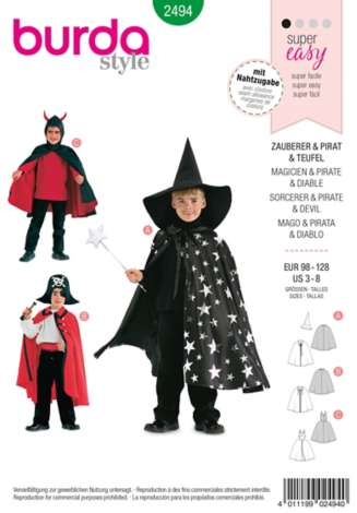 1 pièce halloween Cape Avec À Cinq Branches Étoile Et Sorcier Chapeau  Déguisement Costume Pour Enfant