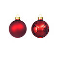 Weihnachtskugeln aus Glas, rot, 6 cm Ø, 12 Stück