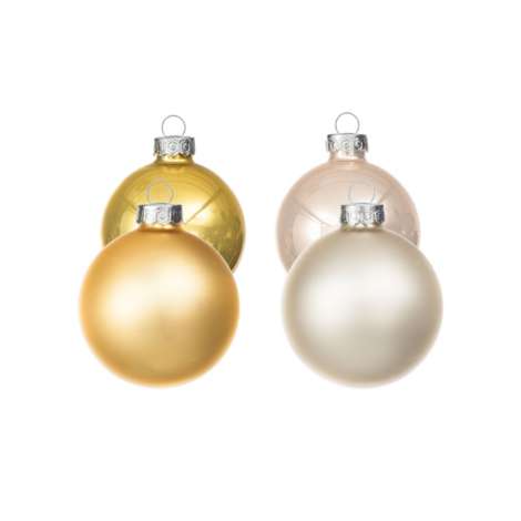 Weihnachtskugeln aus Glas, gold-creme, 6 cm Ø, 12 Stück online kaufen |  buttinette Bastelshop